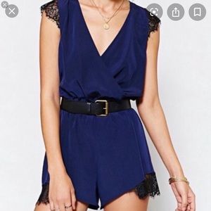 KIMCHI BLUE Navy Blue Romper